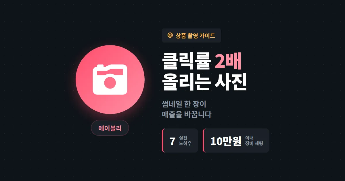 에이블리 상품 촬영 팁 - 클릭률 2배 높이는 썸네일 사진 만드는 실전 노하우 7가지