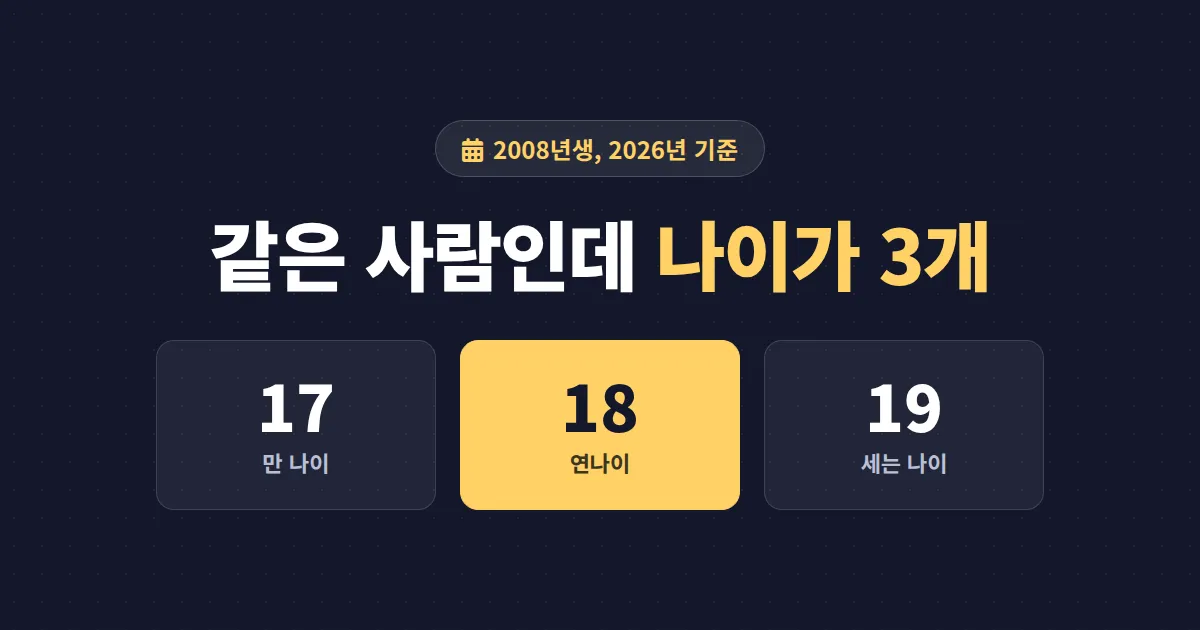 연나이란 무엇인가 - 만 나이, 세는 나이와 다른 세 번째 나이 계산법 총정리
