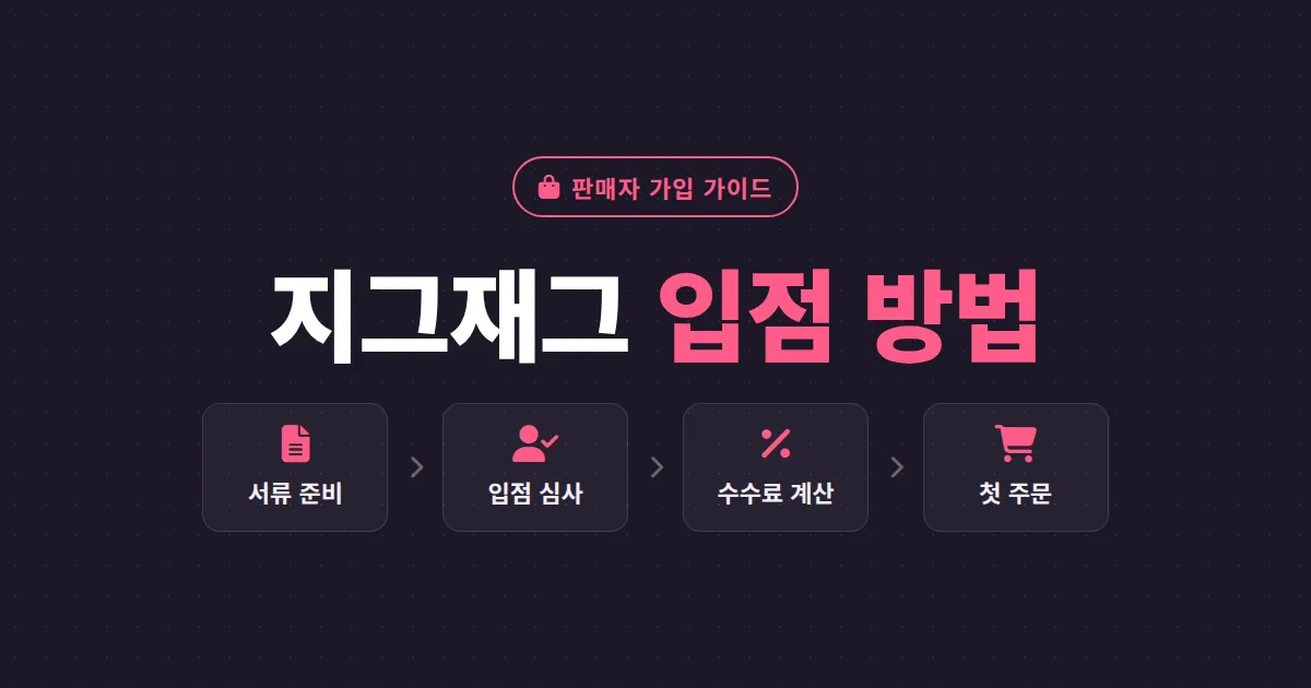 지그재그 입점 방법 총정리 - 카카오스타일 판매자 가입부터 첫 주문까지 단계별 가이드