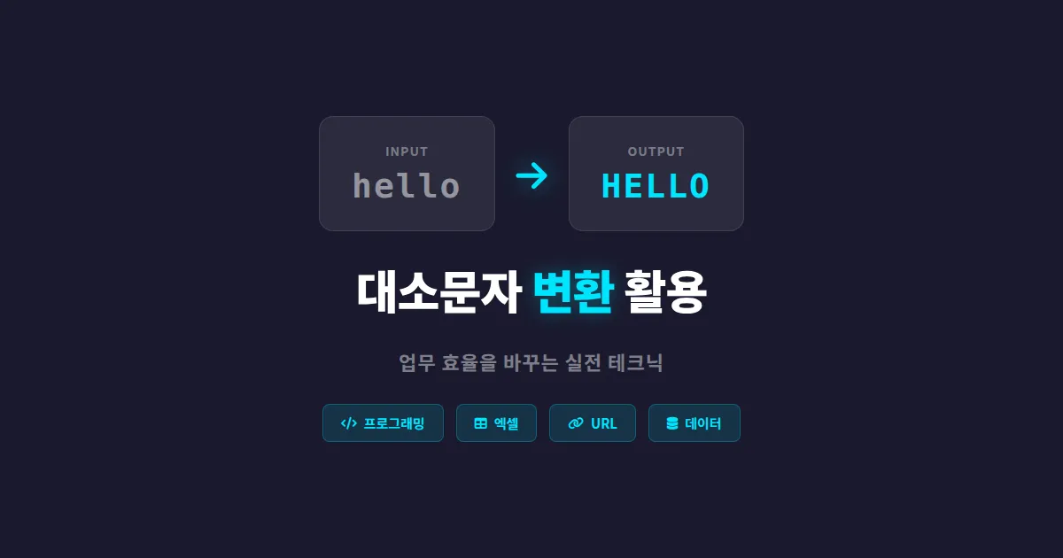 텍스트 대소문자 변환 활용법 - 업무 효율 높이는 실전 테크닉 총정리