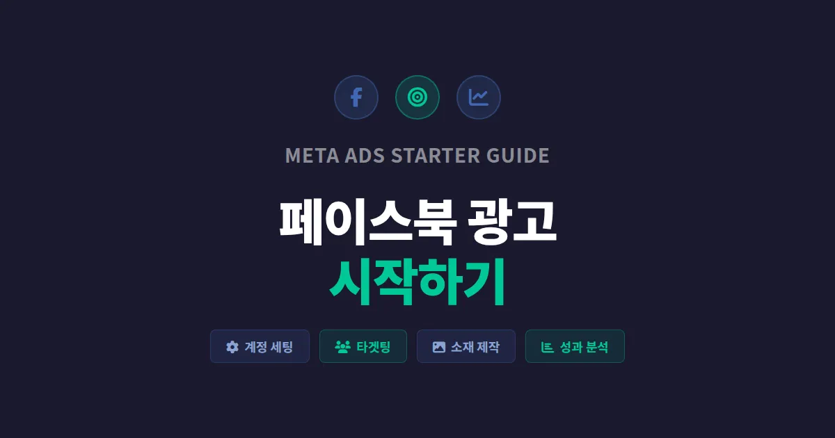 페이스북 광고 시작하기 실전 가이드 - 계정 생성부터 첫 캠페인 세팅까지 총정리