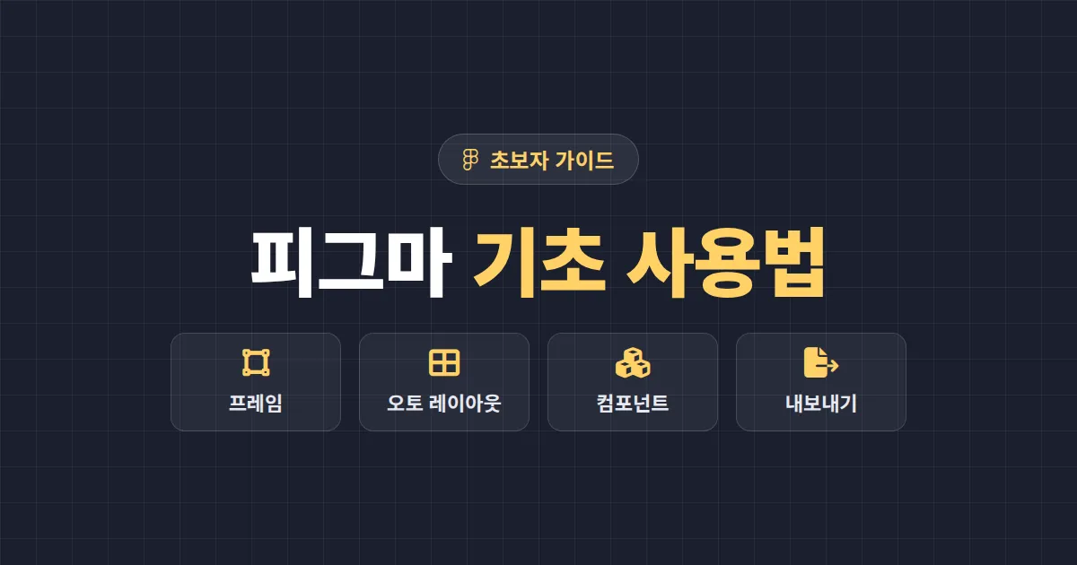 피그마 기초 사용법 완벽 가이드 - 가입부터 프레임, 컴포넌트, 내보내기까지 한번에